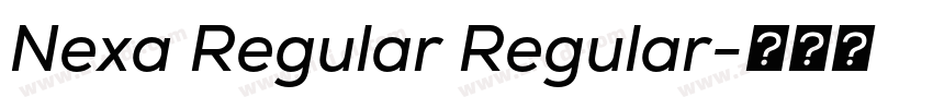 Nexa Regular Regular字体转换
